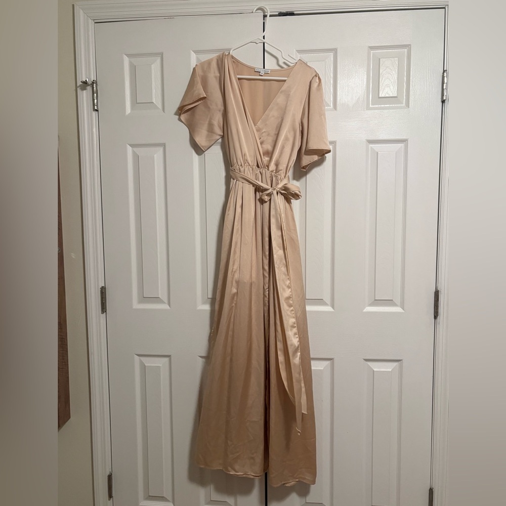 Baltic Born Beige Maxi Wrap Dress